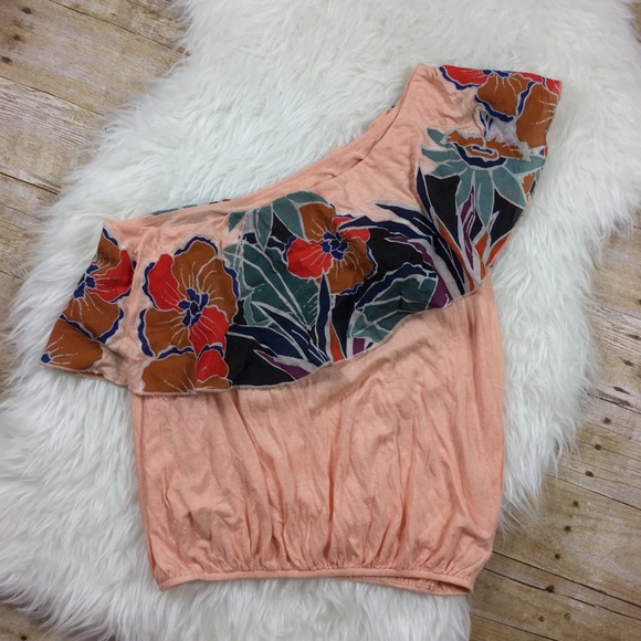 Free People One Shoulder Linen Blend Blouse - Picture 6 of 6